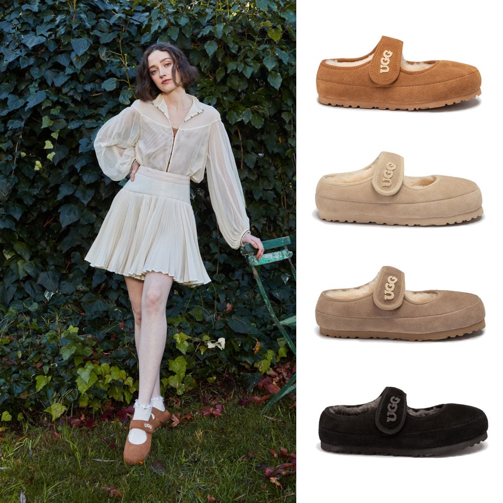 [무료배송] 호주정품 오즈웨어 어그 메리 제인 EMB 로고 단화 슬립온 OZWEAR UGG OB970