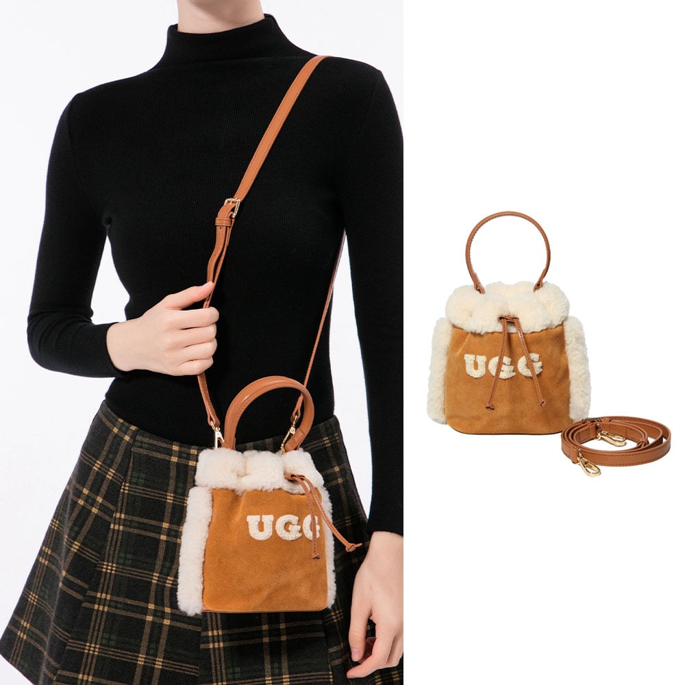 [무료배송] 호주정품 디케이 양털 어그 버킷 숄더백 DK UGG DH104