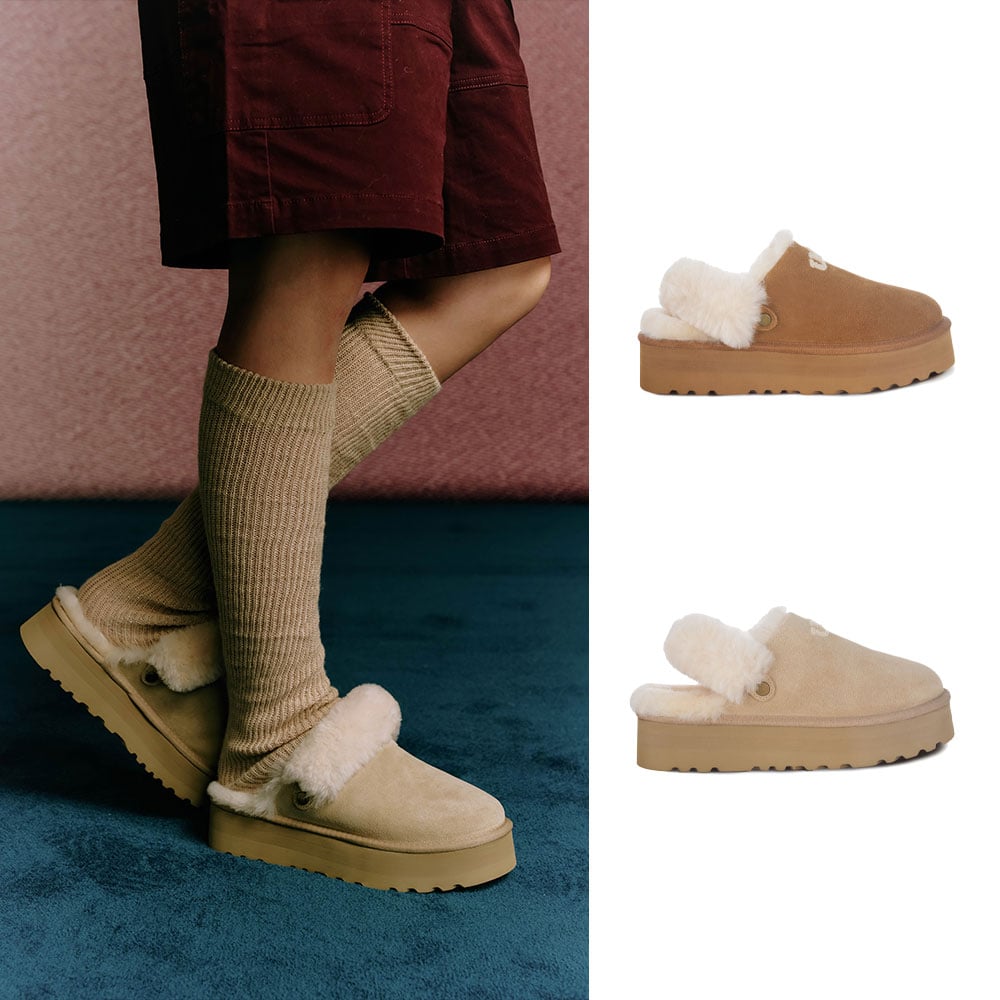 [무료배송] 호주정품 오즈라나 로고 플랫폼 슬리퍼 (굽 4cm) OZLANA UGG OZ3007