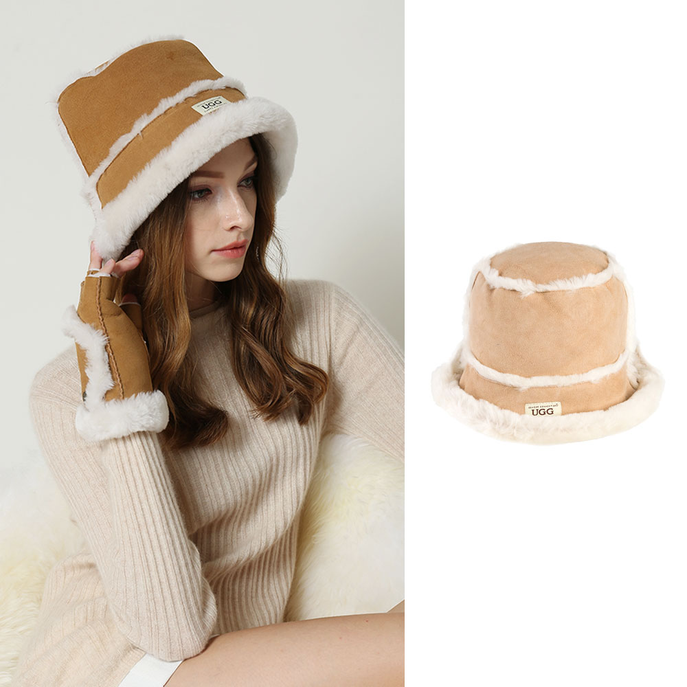 [무료배송] 호주정품 오즈웨어 어그 양가죽 플랫탑 버킷햇 OZWEAR UGG CS009